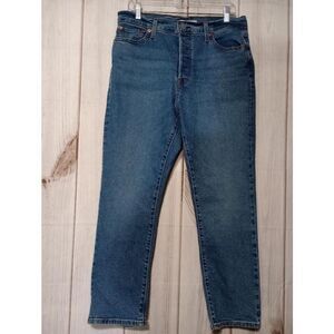 Levi's Jeans Ladies 32 Button Fly Blue Straight Leg‎